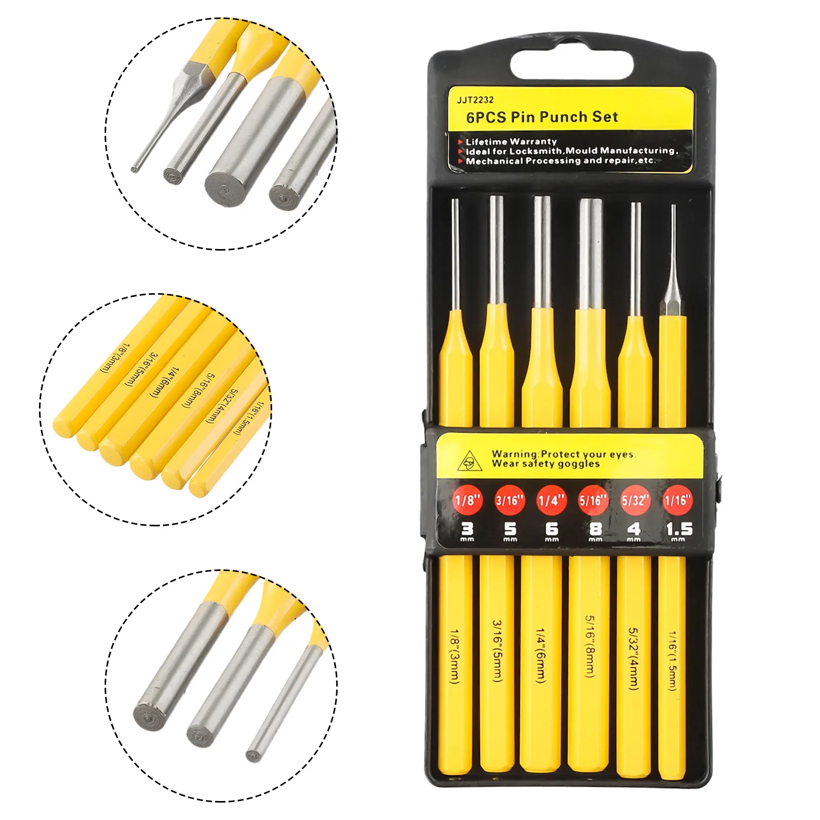 

Durable Drive Punch Set Drill Chisel Cylinder Hand Tools Parts Pin Removing Replacement Woodworking Accessories