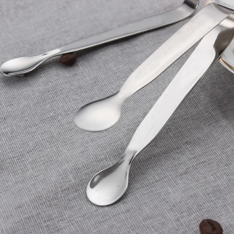 Stainless Steel Sugar Clamp Tongs Clip Ice Cube Coffee Bar Household Kitchen Sugar Clips Multi Functional Bar Ice Cube Clamps