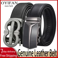 Ceinture existent en Cuir de Vache group pour Homme, Sangle d'Affaires Formelle 3
