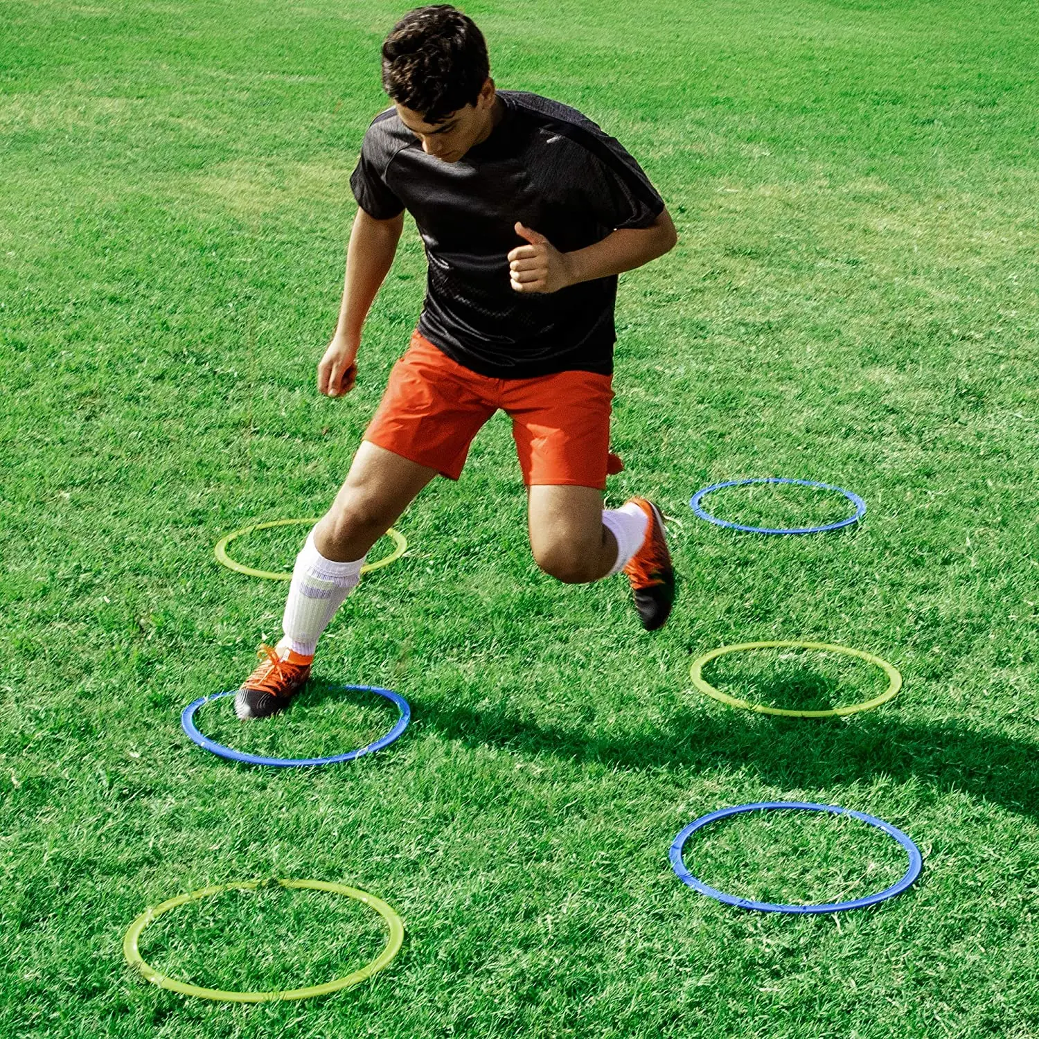5/12pcs Durable Agility Training Rings Portable Football Soccer Speed Agility Training Rings Sport futbol Equipment