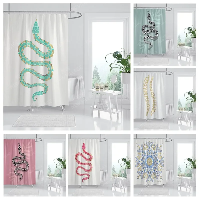 

Waterproof fabric shower curtains Bathroom curtain accessories Bath curtain for shower 180x200cm 240*200 anime boho decoration