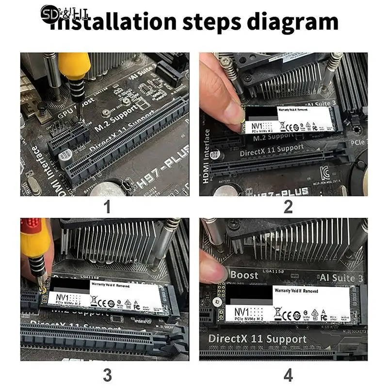 Ʈ ũž PC ǻͿ  ָ Ʈ ̺, M.2 SSD M2 NVME, 1TB, 2TB, 4TB, 1PC