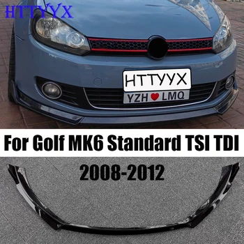 맥스턴 스타일 자동차 앞 범퍼 스플리터 립 디퓨저 바디 키트 스포일러 가드, 골프 6 MK6 TSI TDI 표준 2008 2009 2010 2012
