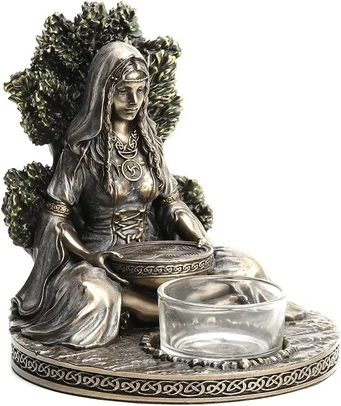 Celtic Goddess Tealight Candle Holder, Resina Artesanato, Desktop Ornamentos, Decorações Home, Housewarming Presentes