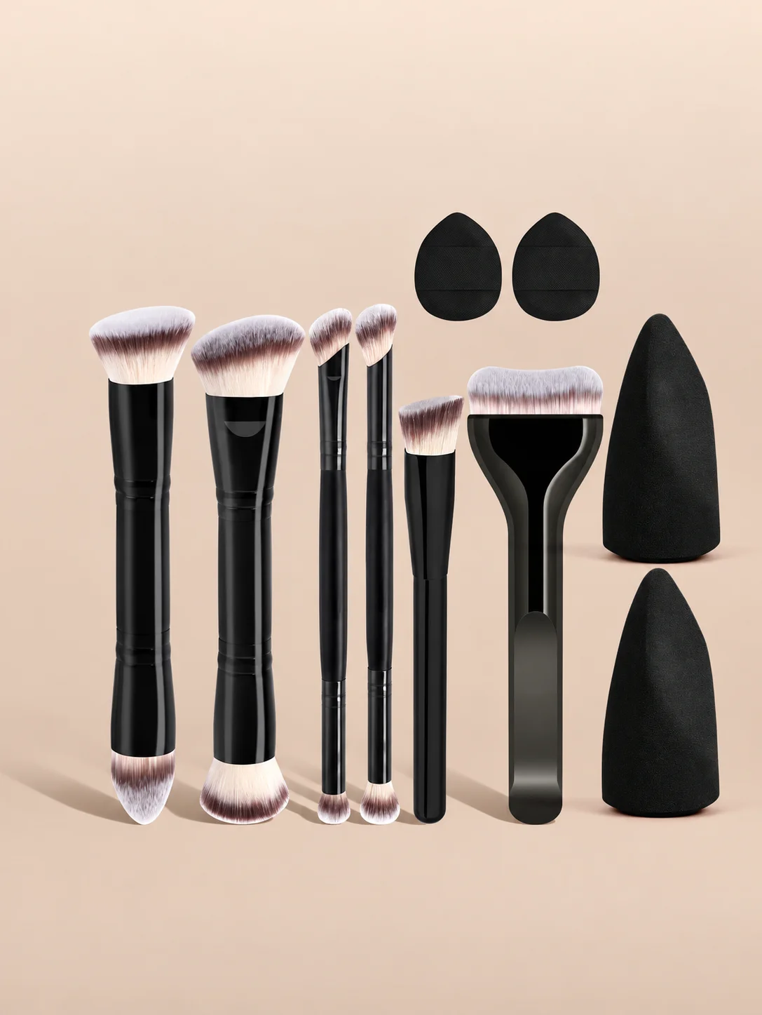 Luxurious Makeup Brush Collection - Perfect for Foundation, Blush, Contour, Highlighter, Concealer & Seamless Blending, Travel-Ready Gift for Women & Girls