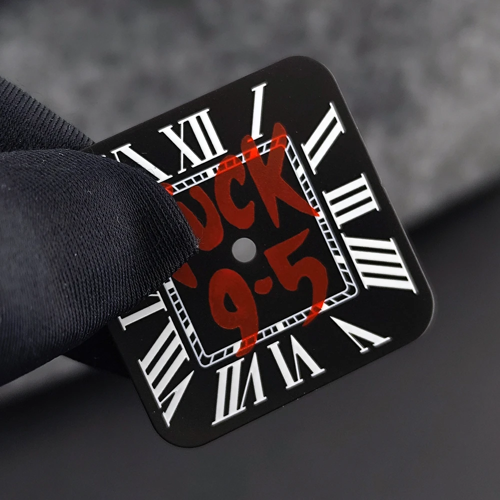 Square Dial 'Time is Money' Customized Watch Face for Premium Watch Accessories