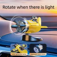 Ornement d'Avion Rotatif Solaire 360° Auto-Tournant pour Tableau de Bord Voiture Décoration Intérieure 2025 Trendy 2