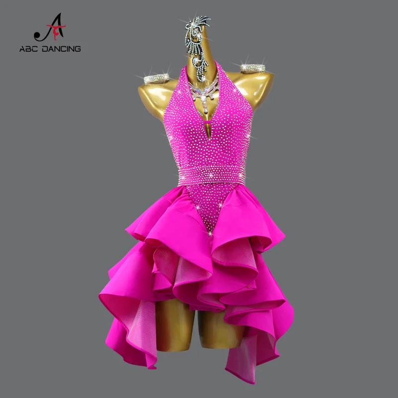 

Latin Dance Competition Dress Dancewear Skirt Women's Top Suit Female Urban Standard Ballroom Girl New Costume Line Clothing Use