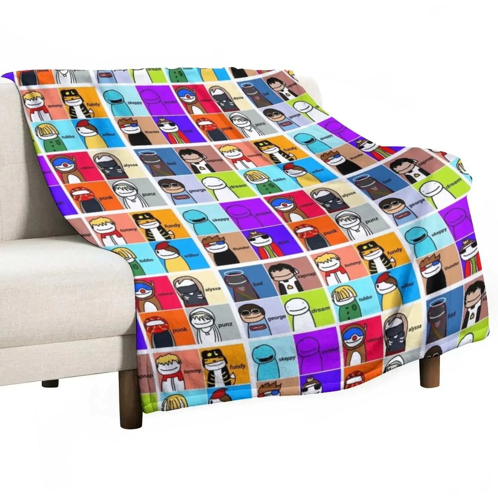 

Dream Smp Throw Blanket Cute Hairys Blankets