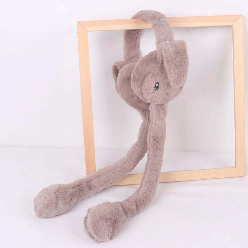 Fur Earmuffs Creative Cute Moving Rabbit Ears Student Couple Personality Cold Winter Plush Earmuffs Ear Warm Ear Muffs fur earmuffs,warm earmuffs