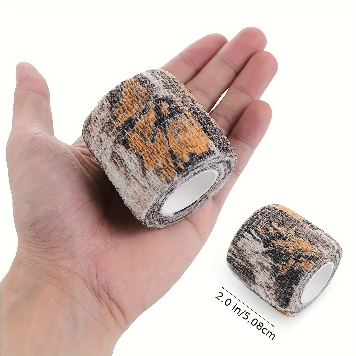 

1pc Durable Camouflage Adhesive Tape, Self Adhesive Elastic Bandage Wrap Stretch Self-Adherent Tape For Flashlights Camping