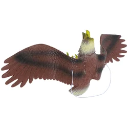 Vivid Hanging Bird Deterrent Hawk Decoy (Brown)
