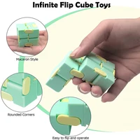 Cubo de rompecabezas mágico, juguetes antiestrés para adultos, cubo divertido con tapa infinita, juguetes sensoriales para niños, regalos de navidad para necesidades especiales - Imagen 2