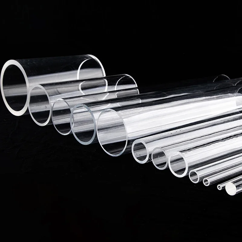 Transparent OD 16~63mm Transparent Acrylic Pipe Tube Aquarium Accessories Fish Tank Plexiglass Water Supply Pipe Fittings