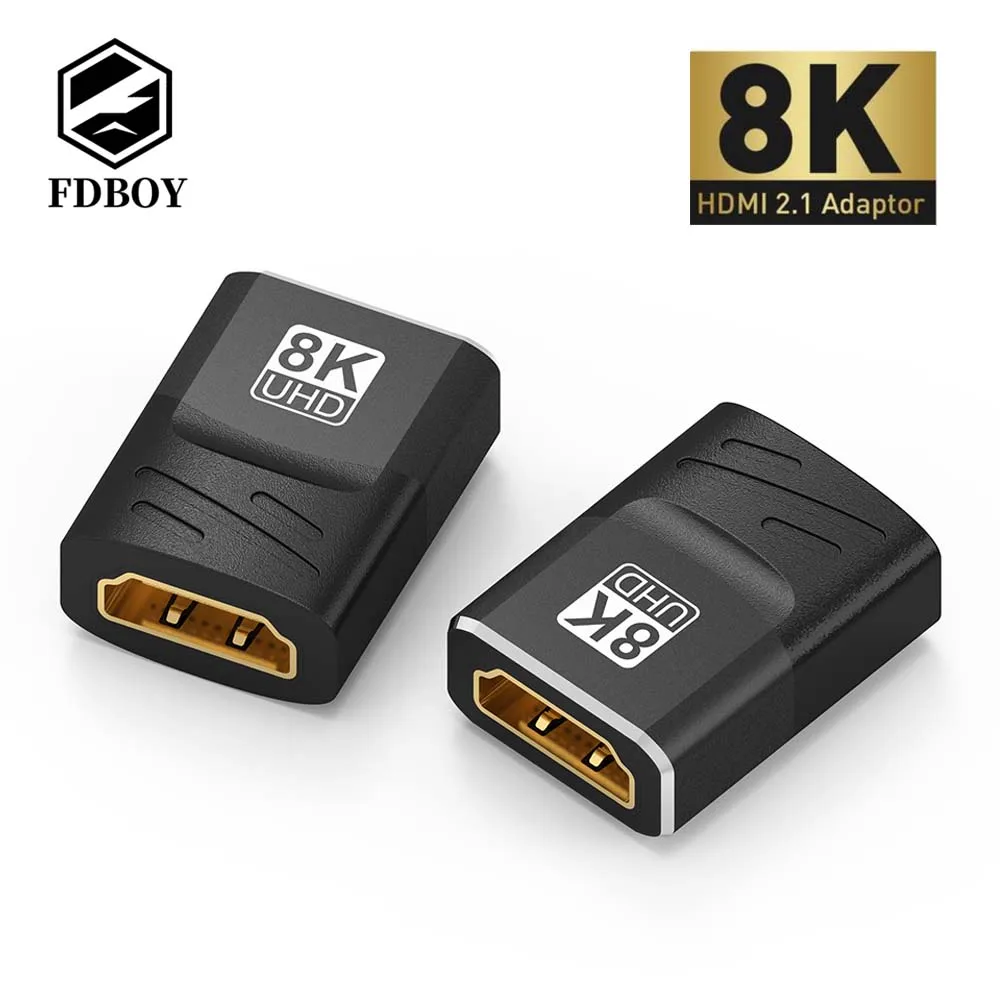 Extensor hdmi 8k f para f/m para f conector 8k60hz 4k @ 120/144hz hdmi2.1 para monitor de exibição portátil ps4/3 pc tv hdmi cabo extens