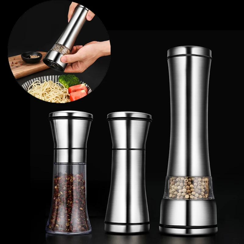 Salt and pepper grinder stainless steel for kitchen
