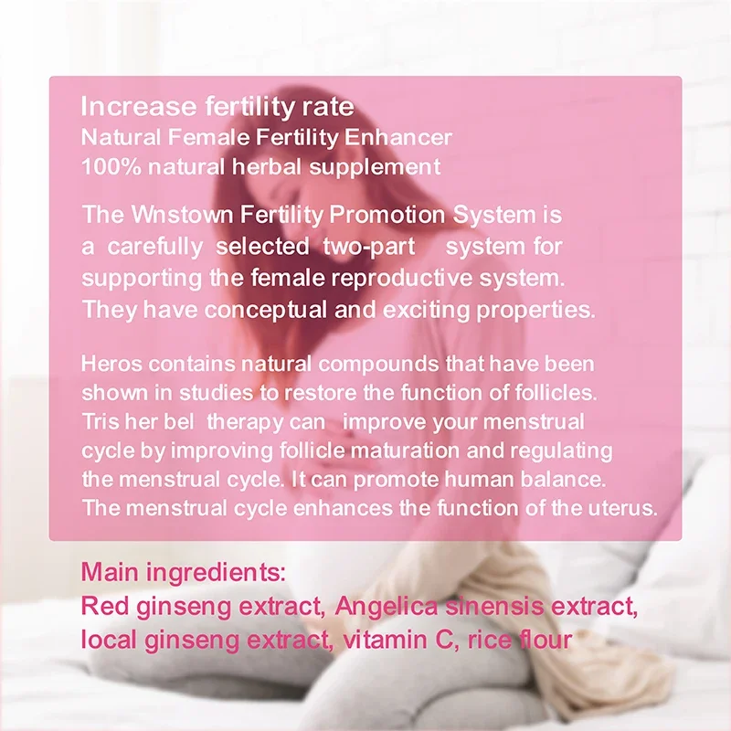 60 Capsules Fertility Supplement-Prepares The Body for Pregnancy-Reduces Infertility Risk, Non-GMO