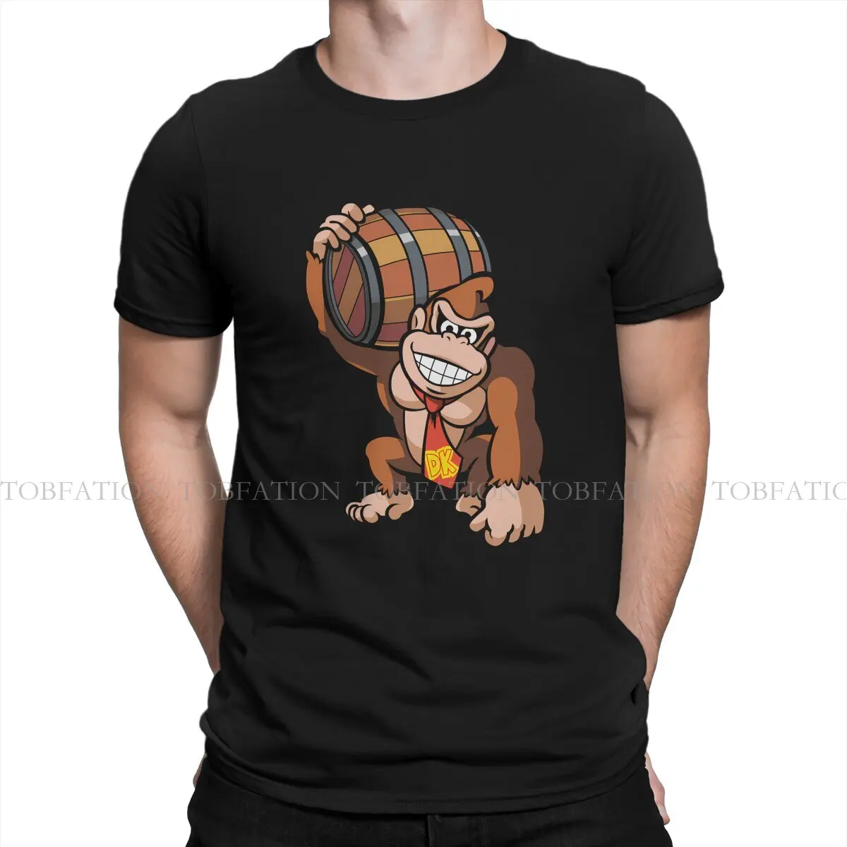 Con Barrel O Neck Tshirt Donkey Kong Game Maglietta Di Base In Puro Cotone Abbigliamento Uomo Moda Oversize Grande Vendita