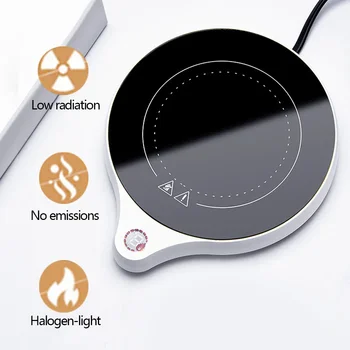 100°C Hot Tea Makers Warmer Coaster 5 Gear Cup Heaters Coffee Milk Tea Heating Pad 110V/220V 200W Cup Heater Mug Warmer 1