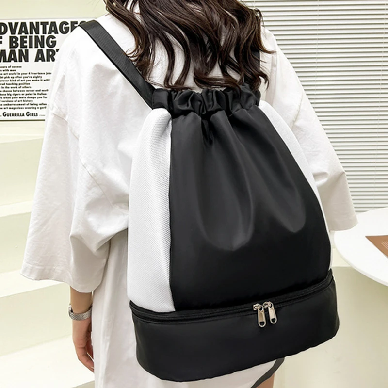 Oxford Drawstring Backpack Fashion School Gym Drawstring Bag Casual String Knapsack School Back Pack For Teenager Women