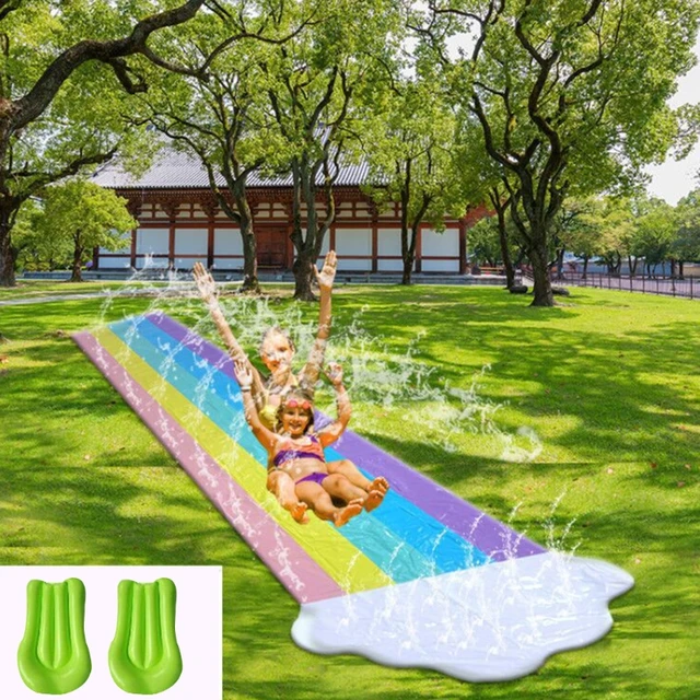 15Ft Lawn  Rainbow Water Slides for Kids Children Boys & Girls Summer Backyard 3