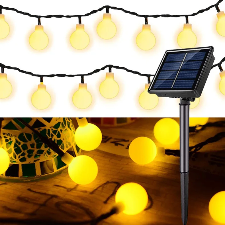 LED Solar Light Decoration Outdoor Fence Garden Street Garland String Light Festoon LED Holiday Light IP65 Waterproof Fairy Lamp best solar lights