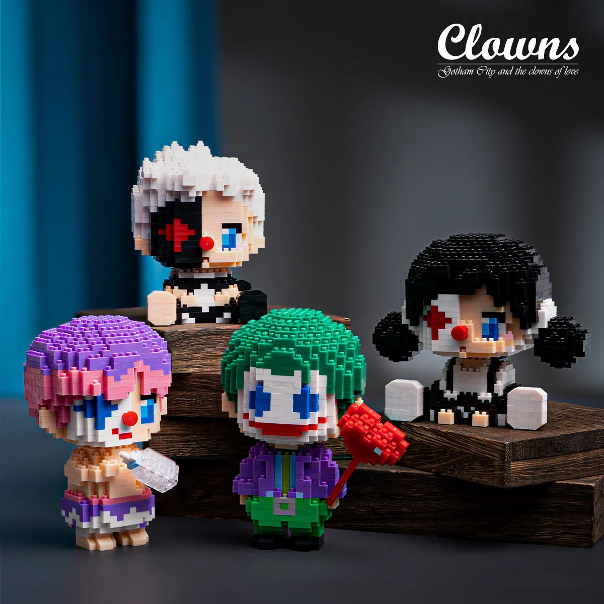 805 Pz + Kawaii Baby Joker Building Blocks Cartoon Clown Assemblato Modello Creativo Mini Fai Da Te 3D Mattoni Giocattoli Per Bambini Regalo Di Natale