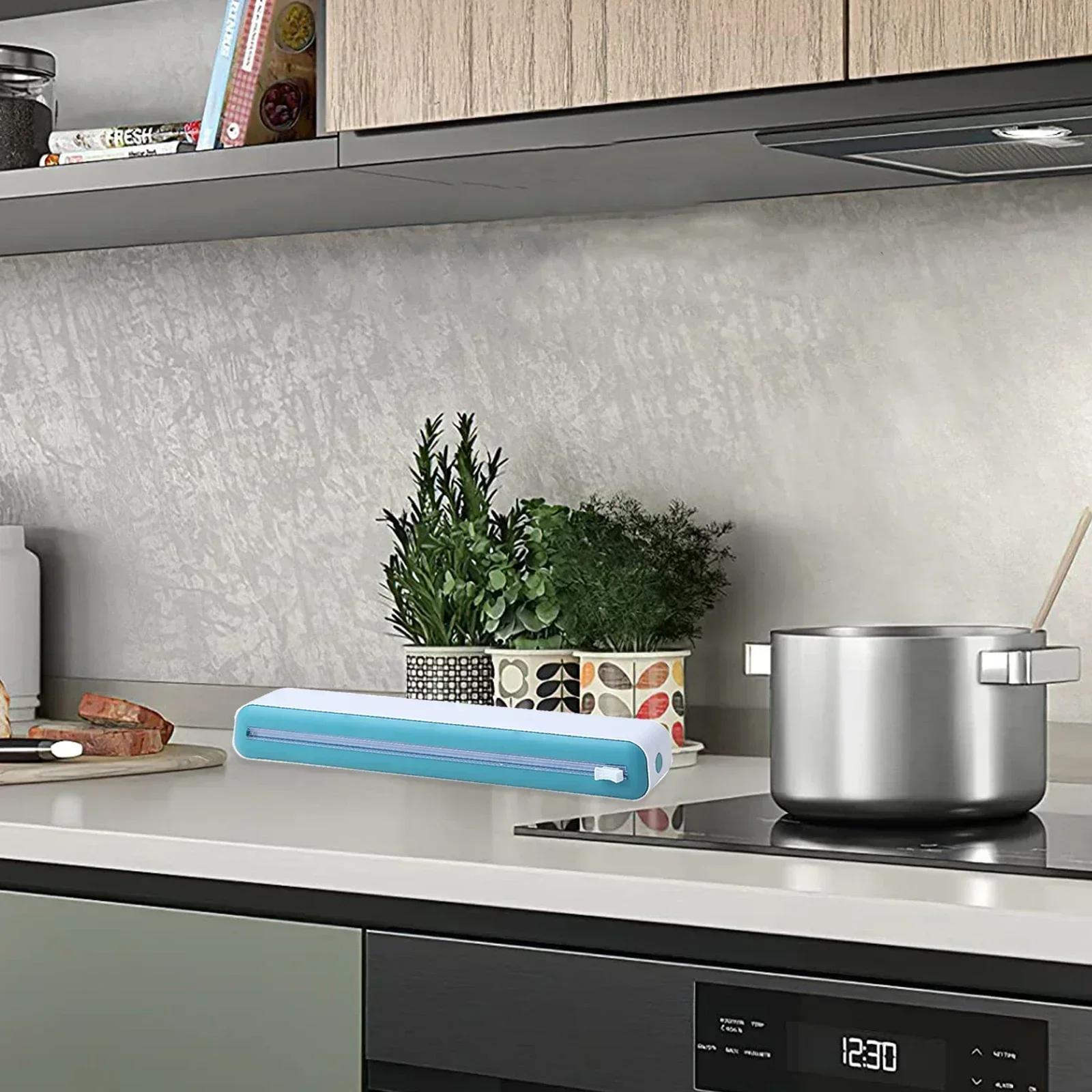 30x30cm Plastic Film and desktop Disposable plastic wrap cutter Refillable Foil Film Food Packaging Cling Film Cutting Machine