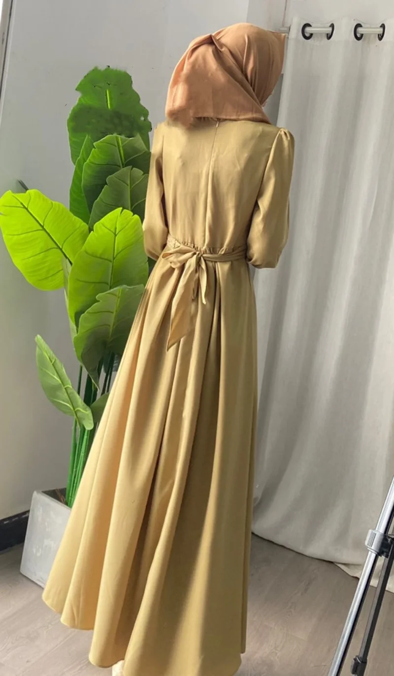 Middle Eastern Arabian New Beautifly Abayas for Women Fashion Long Dress Casual Robes Femme Vestidos Largos Islamic Clothing