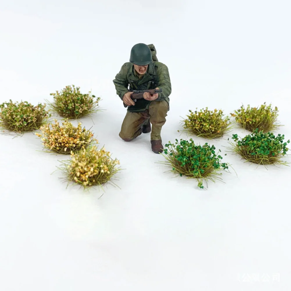 Self-Adhesive Static Grass Tufts For Miniature Scenery Wildflowers Flower Cafts Artificial Grass Modeling Wargaming DIY Handmade 6