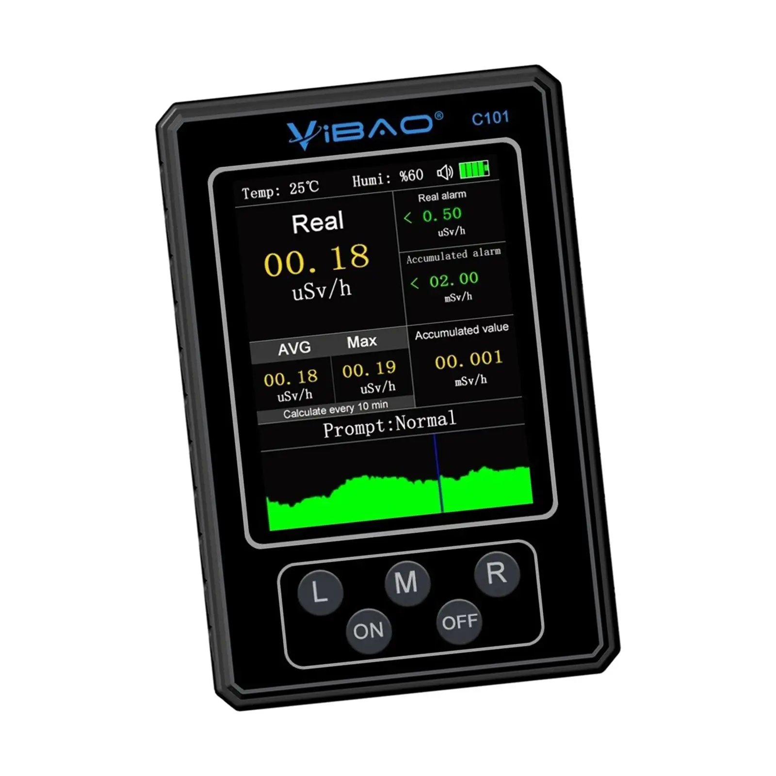 

Radiation Dosimeter High Precision Clear Screen Multipurpose High Sensitivity Radiation Meter for Work Construction Personal Use
