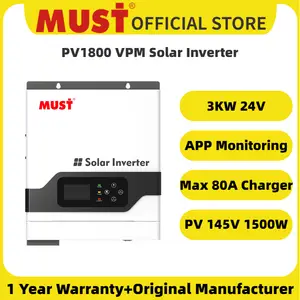 MUST PV18-1012 VPM 1KVA 1KW 12V Solar Inverter MPPT Controller 60A pho –  MUST Solar Inverter Official Store