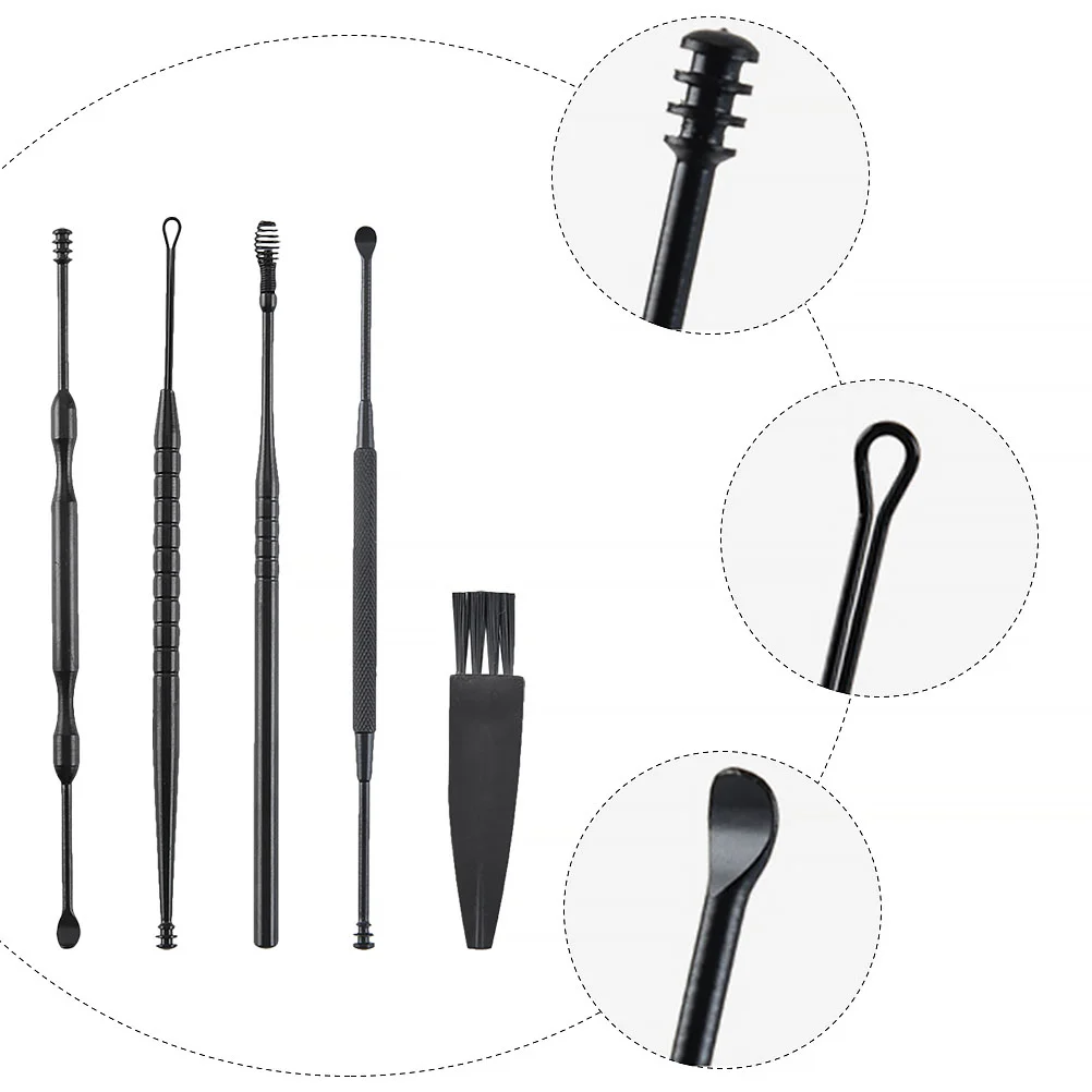 Gently Cleaning Ear Canaler Picking Tool Practical Cleaning Tools Kit Set Reliable 410 Steel Portable 5
