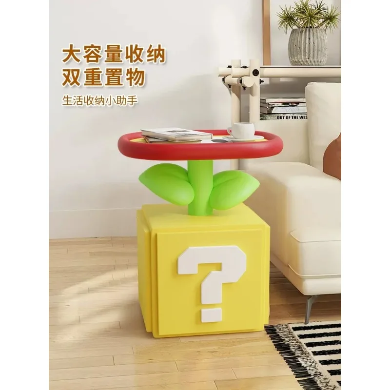 Living Room Coffee Table,Children's Creative Sofa Side Table, Cartoon Home Bedroom Bedside Table, Simple Storage Rack