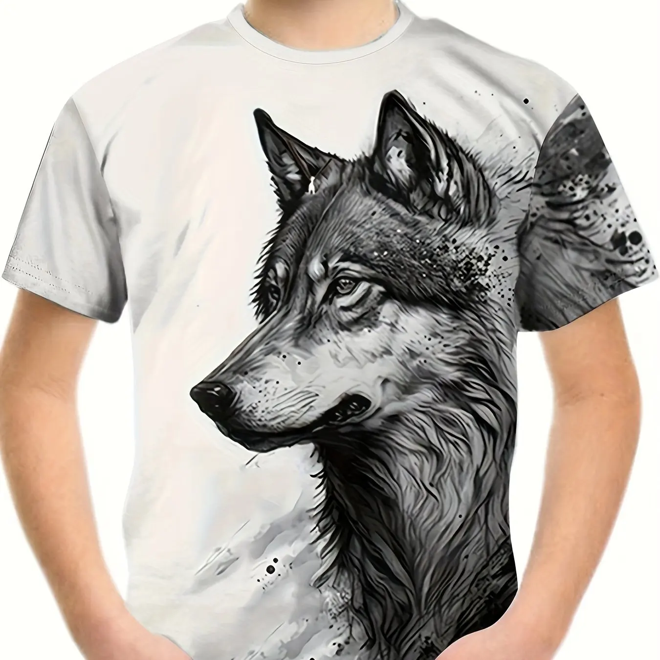 Children's Clothing Boys Tshirt Short Sleeve Cool 3D Wolf Print Kids Summer Clothes Stylish Streetwear Round Neck Girl Clothes﻿ 6