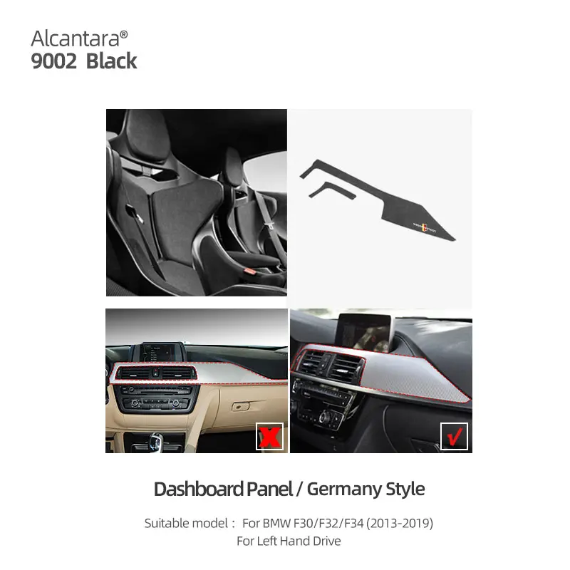 TPIC For BMW F30 Interior Trim Alcantara Wrap ABS Cover M Performance  Stickers F32 F34 F36 3GT 3 Series 4 Series Car Accessories