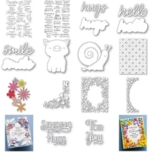 

English Test Animal Metal Cutting Dies For Diy Die Scrapbooking Paper Card Embossing Paper Card Decoration Photo Album Craft Die