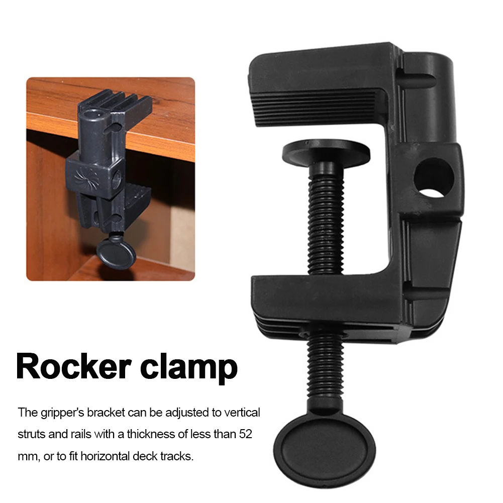 Universal Bracket Clamp Non-Slip Plastic Stand Clip C Shape Broadcast Mic Stand Clamp for Microphone Desk Lamp Ringlight