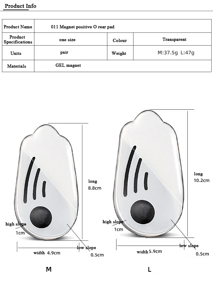 O/X Beintyp Valgus Varus Korrektur Plantarfasziitis Gel Einlegesohle Magnet Massage Fußpflege Silikon Orthopädische Einlegesohlen für Füße – Detail 2