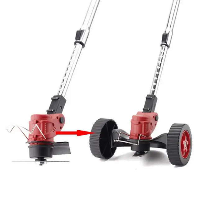 Húros Trimmer Kerekek Elektromos Fű Tartozékok Leszerelhető Kerék Rögzítés Kis Háztartási Gyomnövény - Image 2