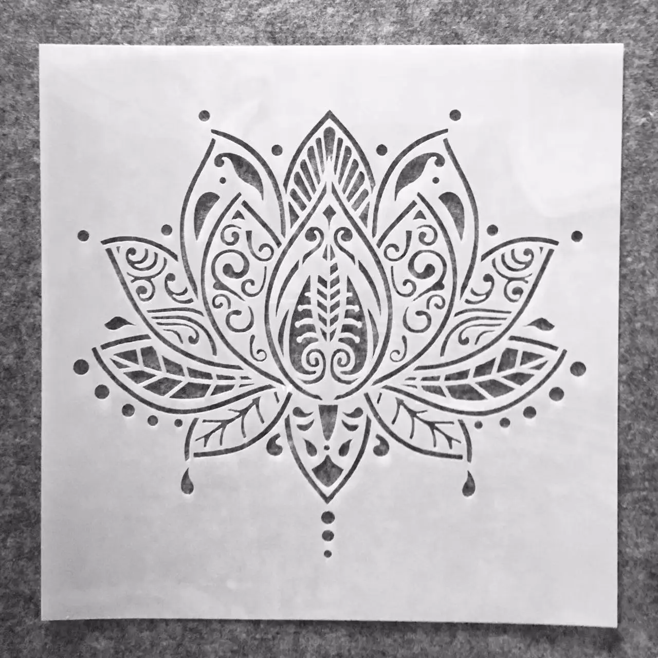 

30*30cm Big Lotus Buddhism DIY Layering Stencils Wall Painting Scrapbook Coloring Embossing Album Decorative Template