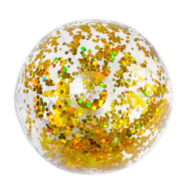 Inflatable Beach Ball PVC Beach Outdoor Children Swimming Toys Glitter Ball Party Favor Game Prop for Kids Adults 4