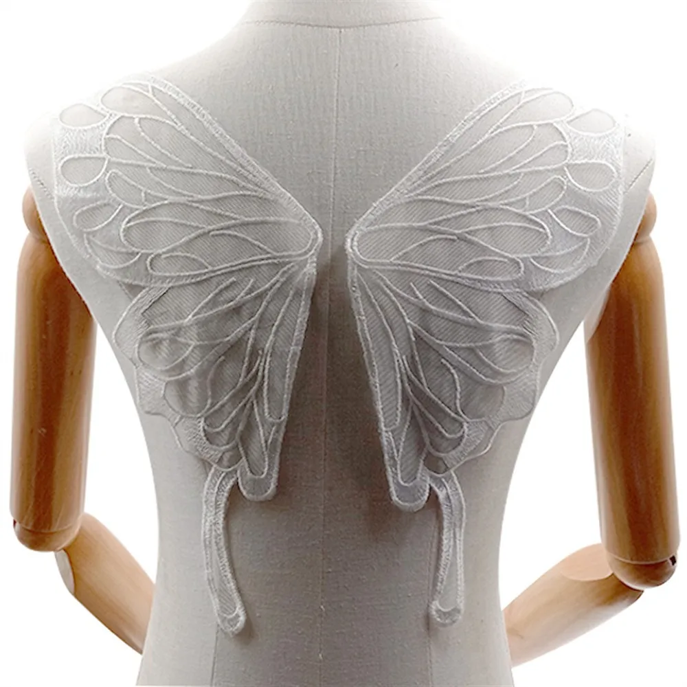 Embroidered Butterfly Wing Lace Applique Corsage