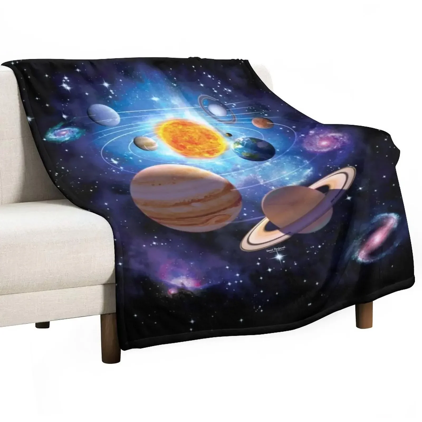 

Solar System Throw Blanket Polar Luxury Thicken for babies anime Blankets