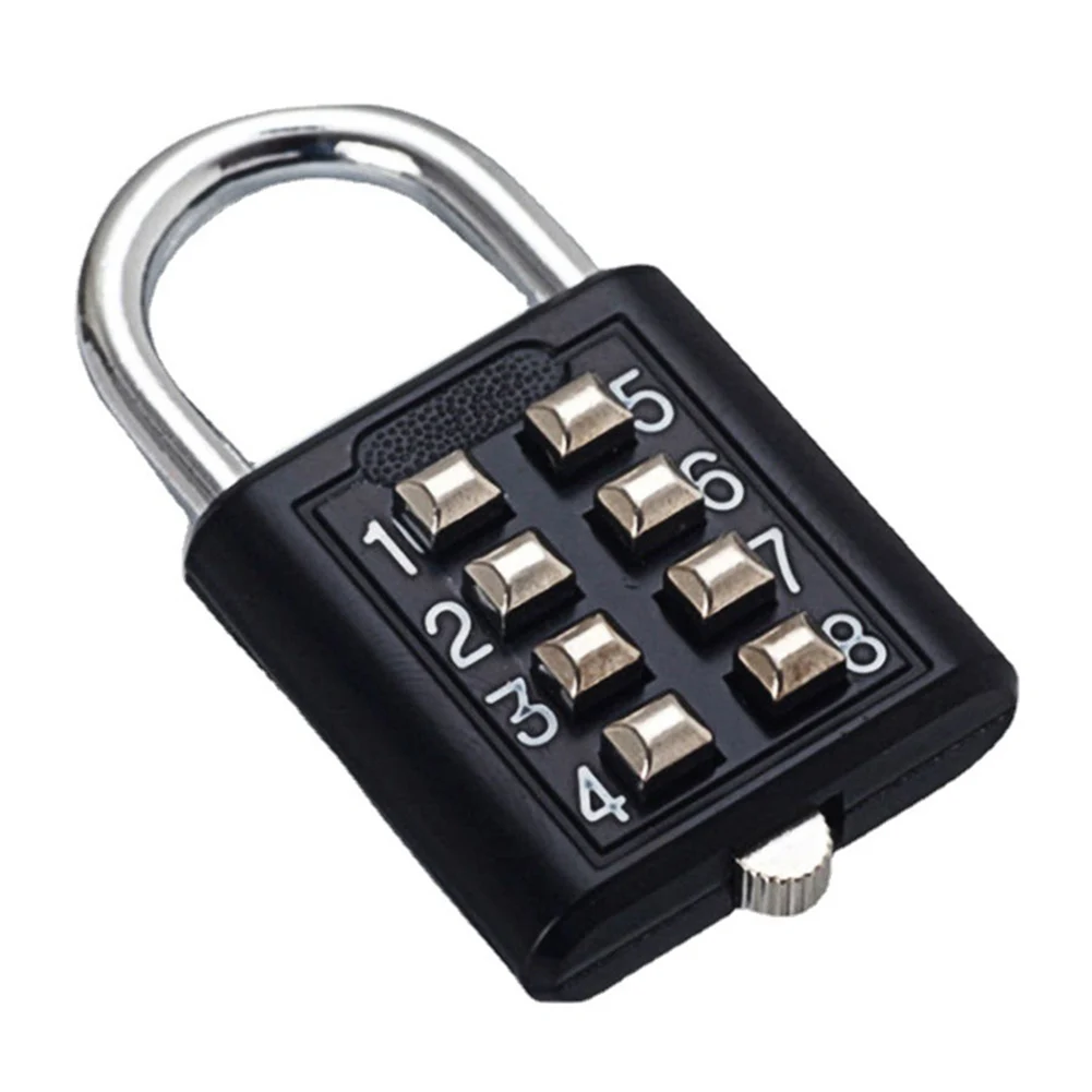 

Sturdy and Reliable Zinc Alloy Suitcase Lock 8 Digit Combination Padlock Ergonomic Design Protect Your Luggage with Ease