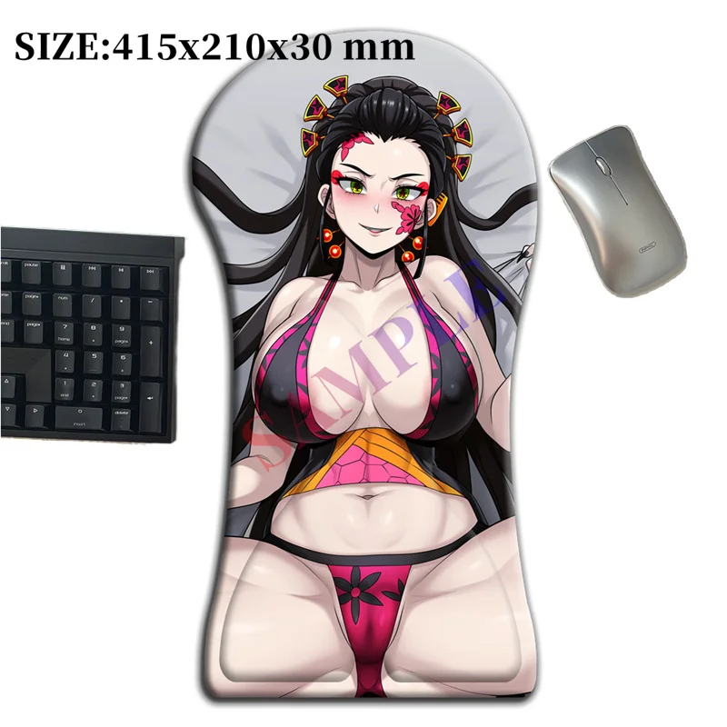 

Daki 415mm Cute Whole Body Mouse Pad Sexy Oppai Gaming Pad 3D Large Arm Wrist Rest Anime Gamer desk mat