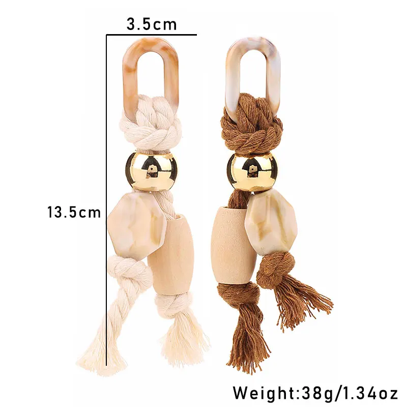 Gracie Handmade Long Beads & Ropes Earrings 2