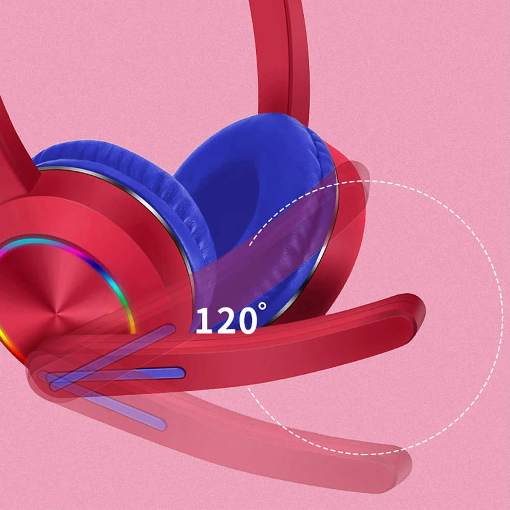 1PCS Cat ear AKZ-020 Wireless Bluetooth Headset for Children Learning Net Class with Wheat LED light up ultra long Battery Life