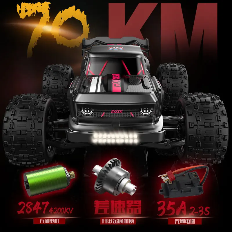 RC High-Speed Four-Wheel Drive Off-Road Climbing Car Model All Terrain Racing Car Brushless Remote Control Car Christmas Gift 2