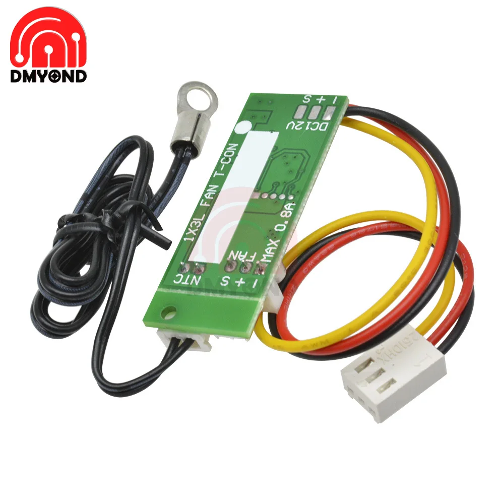 온도 속도 컨트롤러 전압 조정기 1 CH 12V 2-3 와이어 DC 모터 팬 LED 조명 속도 제어 스위치 고정 구멍
